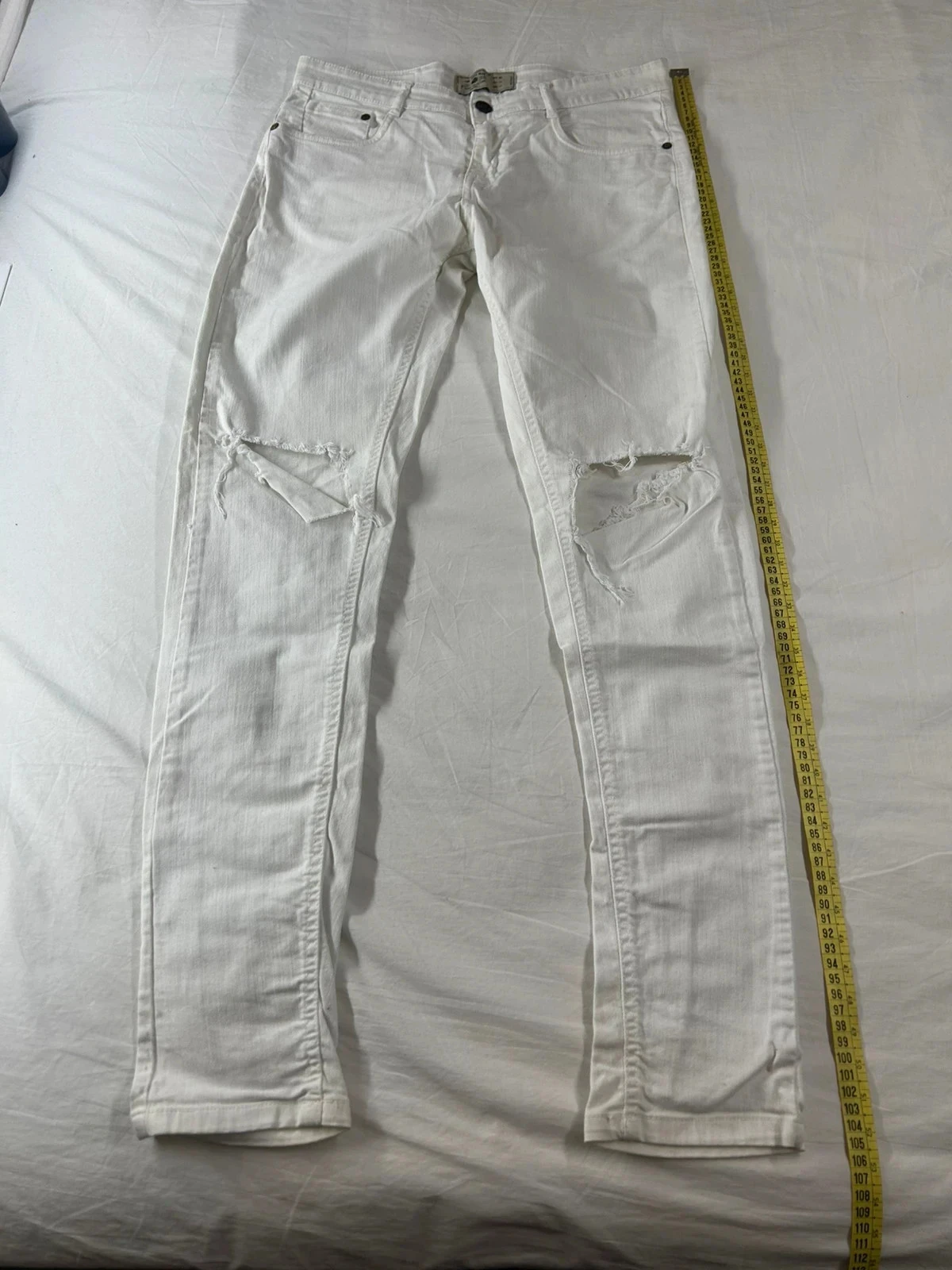 Jean blanc slim zara man
